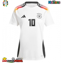 Camisa de Futebol Alemanha Jamal Musiala #10 Equipamento Principal Mulheres Europeu 2024 Manga Curta